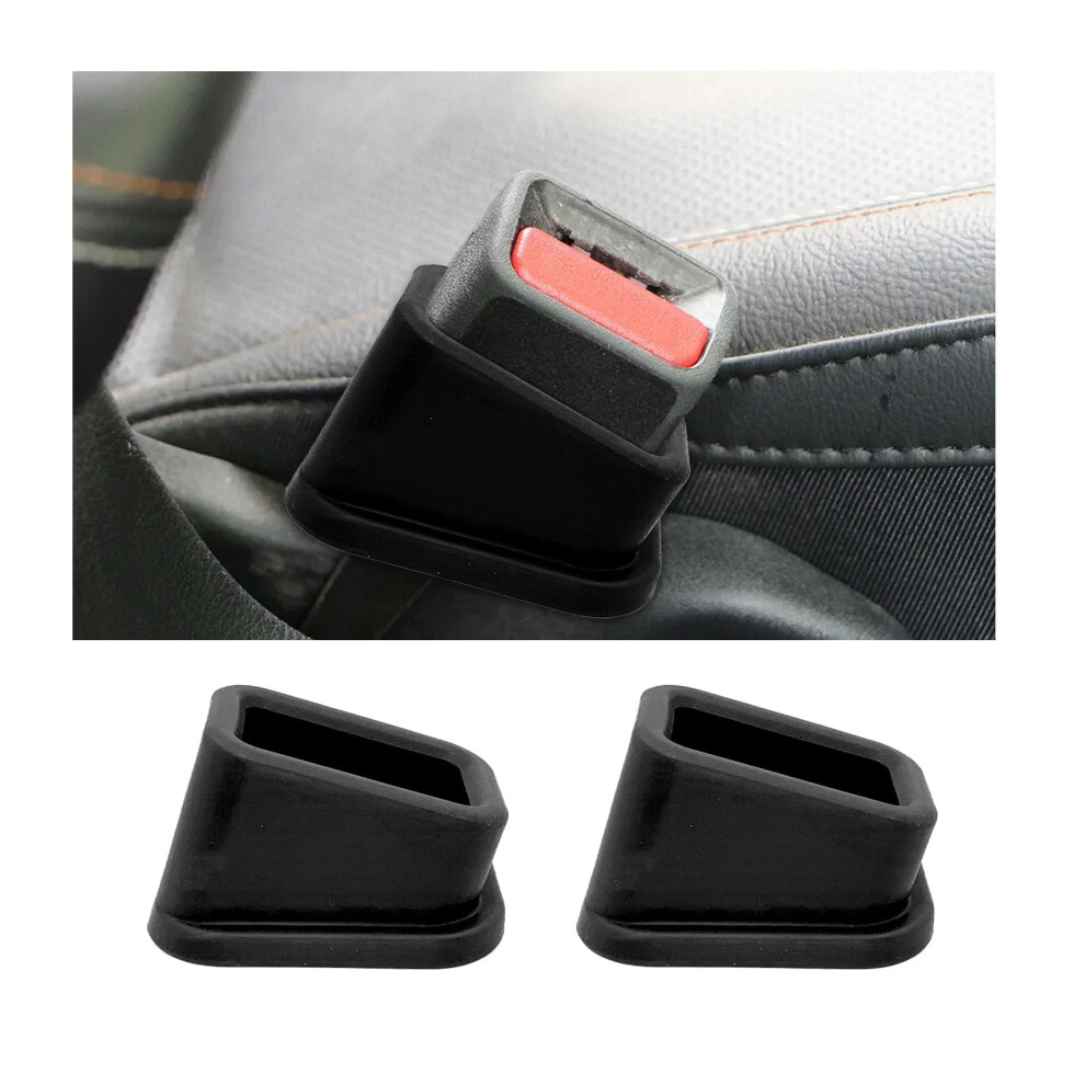 2 Pcs Car Seat Belt Buckle Holder, Silicone Auto Seatbelt Buckle Red 5009058771370
