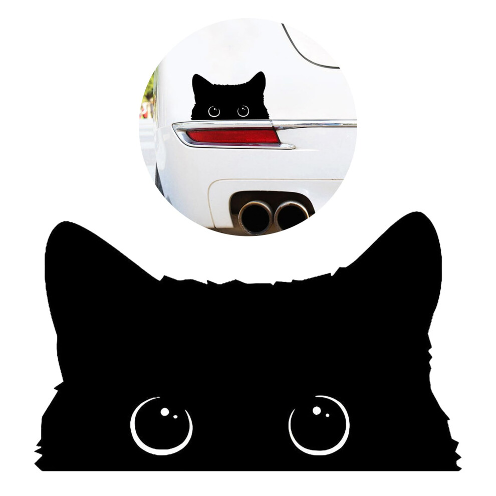 Cat Car Stickers,Peeking Cat Sticker,Funny Car Bumper Black 5000118578939