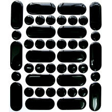 Capricornone Black 3D gel Domed Spots and Stripes Tank Pad Protector