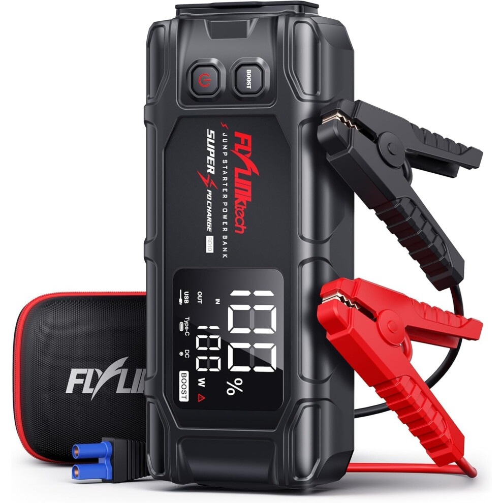 Jump Starter Power Pack, Flylinktech 8000A Peak 26800Mah Car Battery 5003043412477