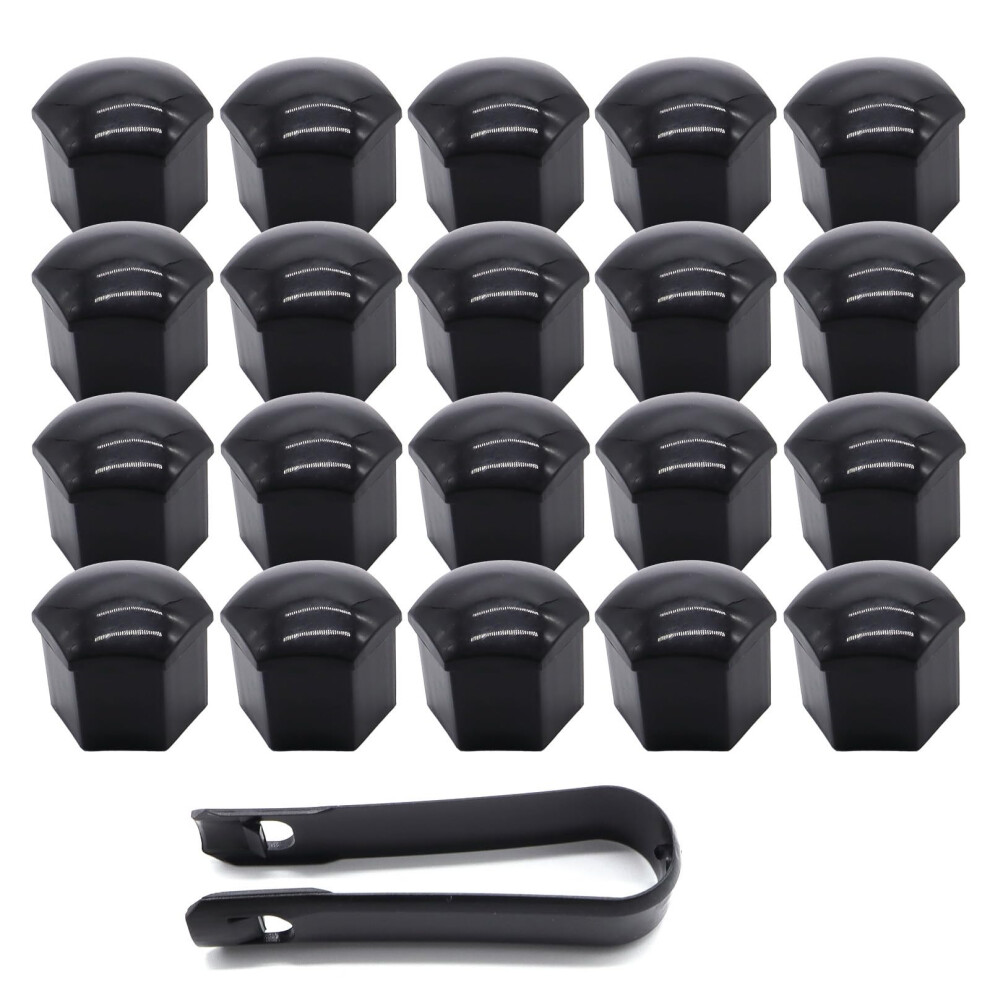 Xukey Universal 20Pcs 21Mm Vehicle Wheel Nut Bolt Caps Hub Screw 5000802365609