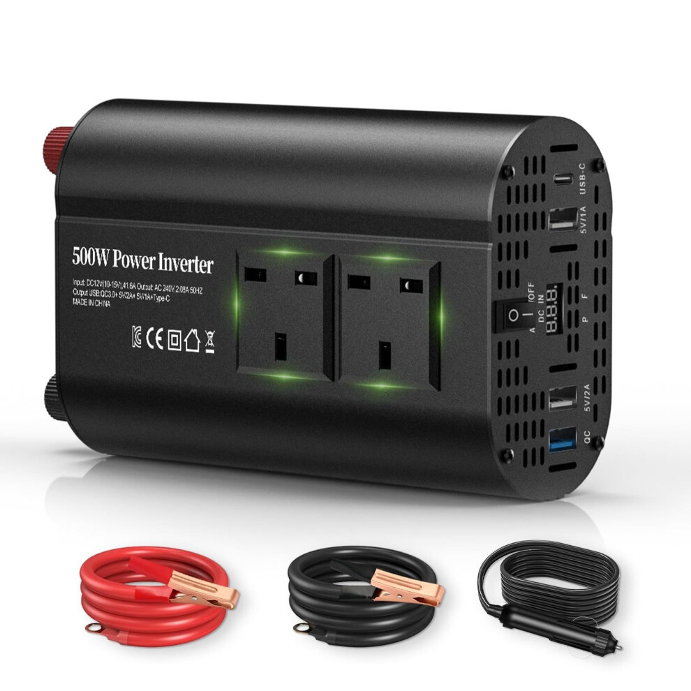Tageeblu 500W 12V To 240V 230V Power Inverter, Car Voltage Converter Light 5008839242047