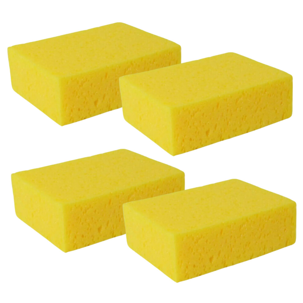 Tek Automotive Large Rectangular Car Wash Sponge Â Pack Of 4 Non 5002222076097