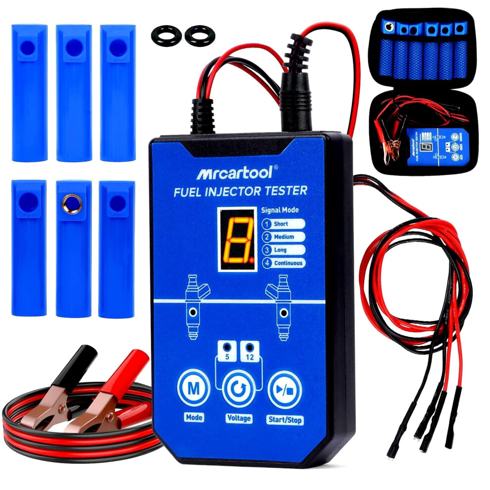 Mr Cartool 5V 12V Auto Injector Tester With 6 Nozzles 8 Pulse Modes 5002780305417