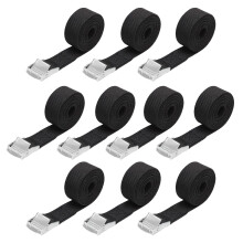 10 Pcs Black Heavy Duty Ratchet Tie Down Lashing Straps - 50CM x