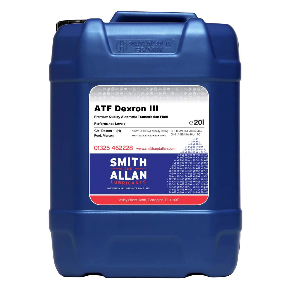 Atf Dexron 3 Diii D3 Automatic Transmission Fluid Dexron Iii 20 Litre 5005434429231
