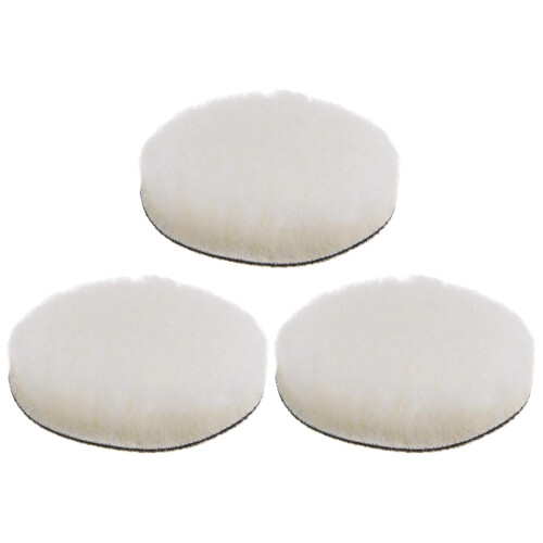 sourcing map 3pcs Wool Buffing Pads, 4 inch Polishing Pad Car Auto