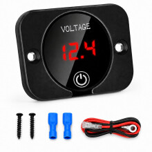 Linkstyle DC 12V 24V Volt Meter, Battery Voltage Gauge with Touch