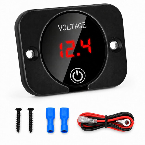 Linkstyle DC 12V 24V Volt Meter, Battery Voltage Gauge with Touch