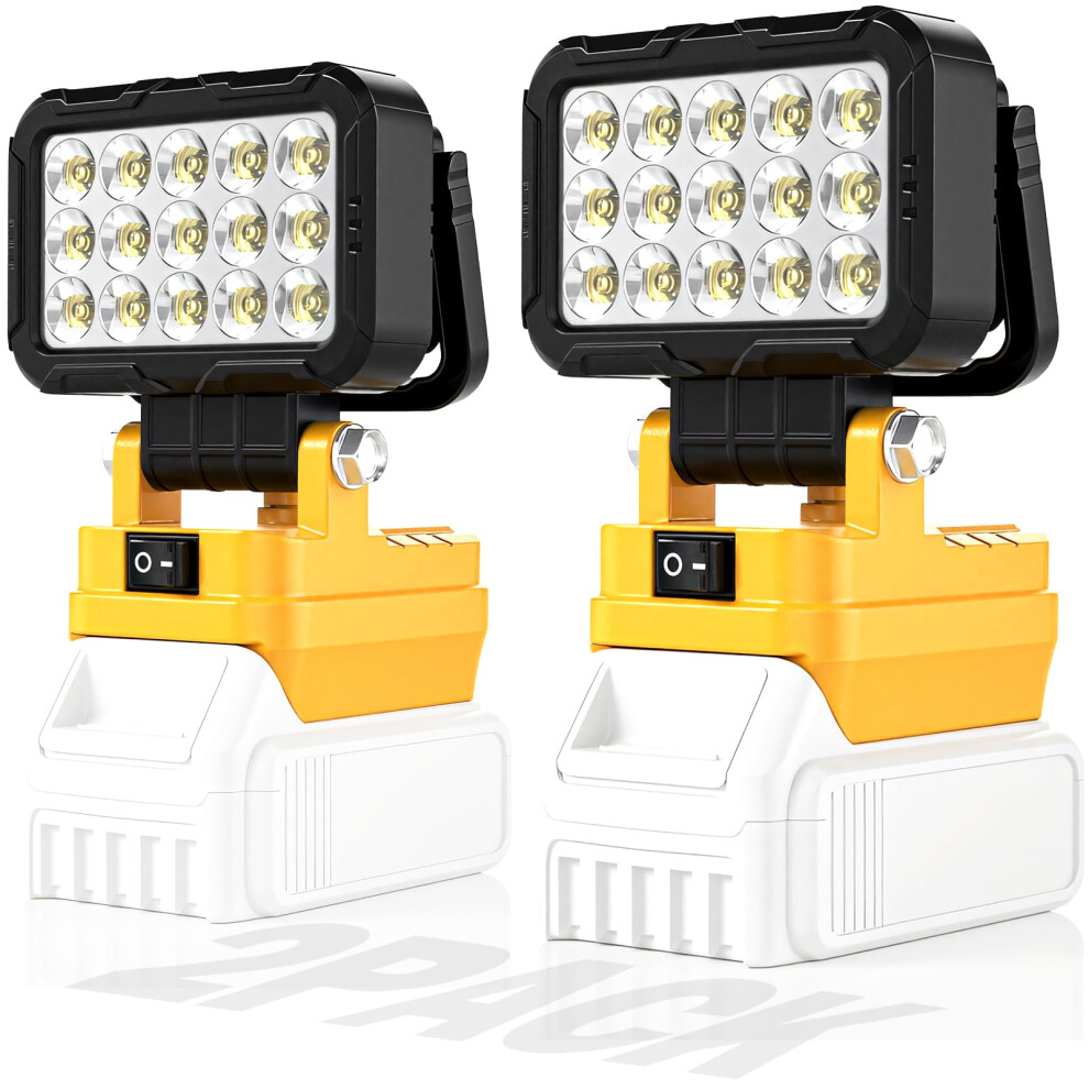 Photos - Car Service Station Equipment 2 Pack LED Work Light Compatible with Dewalt 20V Max Battery,