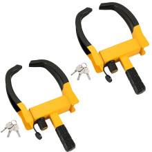 DASBET Wheel Lock 2 Pack Anti-Theft Wheel Clamp for Cars Caravans