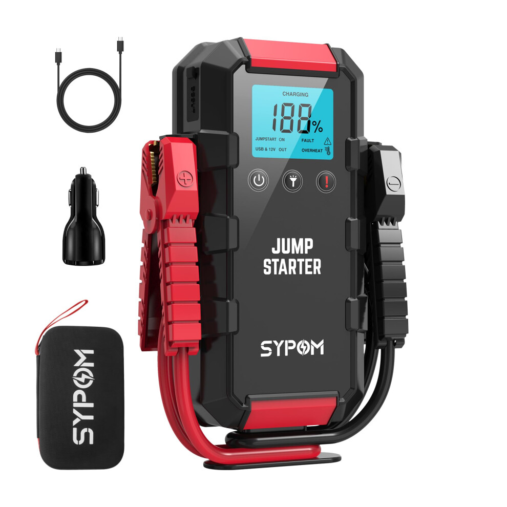 Sypom Jump Starter Power Pack, 6000A Car Battery Booster Jump Starter Green 5006861850377