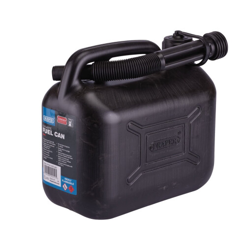 Draper Draper 09053 Plastic Fuel Can, 5L, Black, One