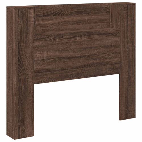 VidaXL vidaXL Storage Headboard with LED Brown Oak Engineered Wood 2
