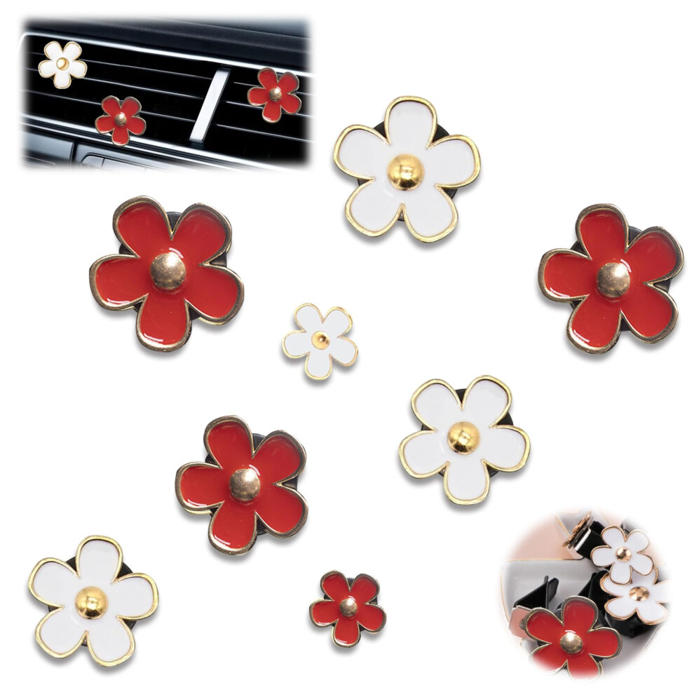 8 Pcs Alloy Daisy Flower Air Vent Clip,Air Freshener Outlet Clip,Car 5002733795296