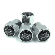 Metal Chrome Car Tyre Wheel Valve Dust Caps. T5 Turbo V40 XC60 XC90