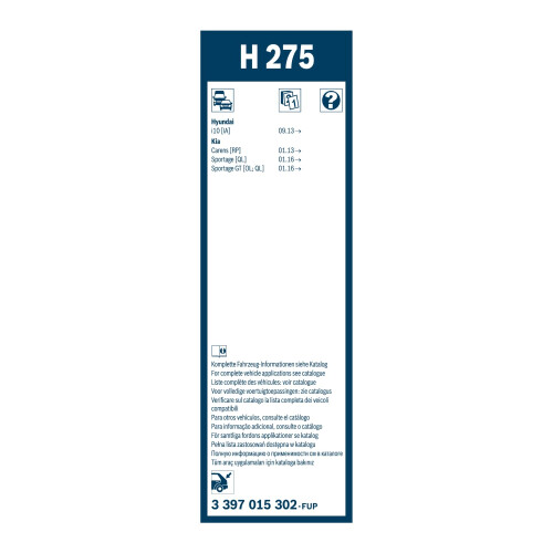Bosch Bosch Rear Wiper H 275 - Excellent Cleaning Performance - Replacement 2