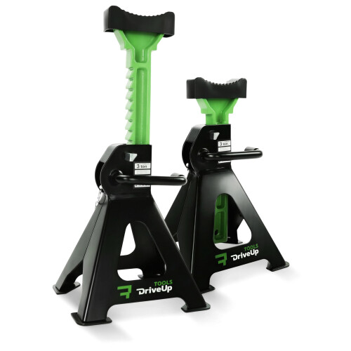 DRIVEUPTOOLS Axle Stands 3 Tons with Rubber Pad | Stabilizing Jack
