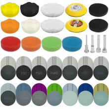 Seconero 158pcs 3 Inch Sanding Discs Car Polishing Pads Kit for