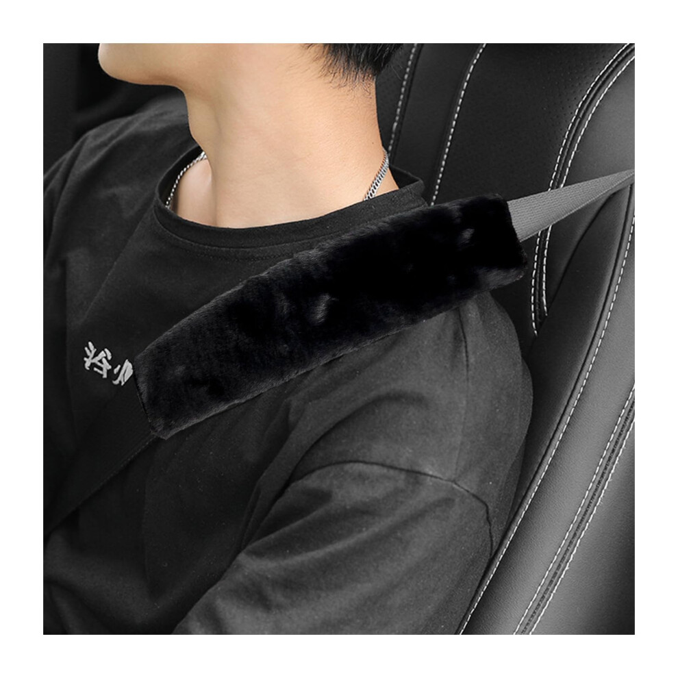 2 Packs Car Seatbelt Covers Shoulder Pad, Universal Soft Faux 5009239773537