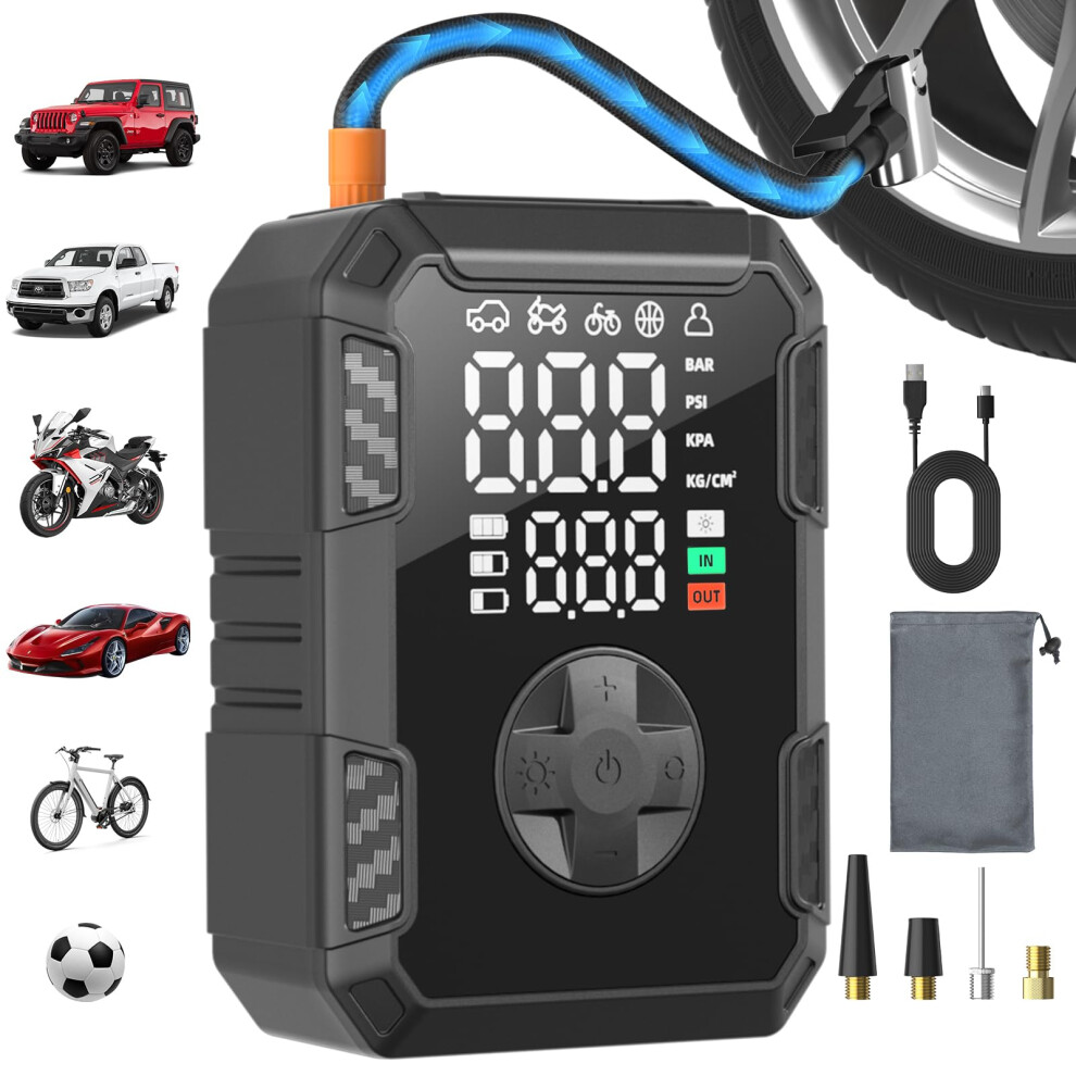 Oasser Tyre Inflator Bike Pump Cordless Air Compressor Car Tyre Pump 5000080473034