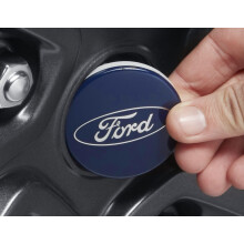 Ford Genuine Single Alloy Wheel Centre Cap 54mm Blue x1 For Custom