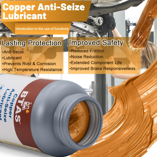 BTAS Copper Anti Seize Grease Lubricant High Temp Never Antiseize 1