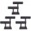 3St Haarband Opberger Donkergrijs Scrunchie Display Stand 5