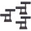 3St Haarband Opberger Donkergrijs Scrunchie Display Stand 7