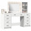 VidaXL vidaXL Dressing Table with Mirror Lights 3 pcs White Engineered Wood 5