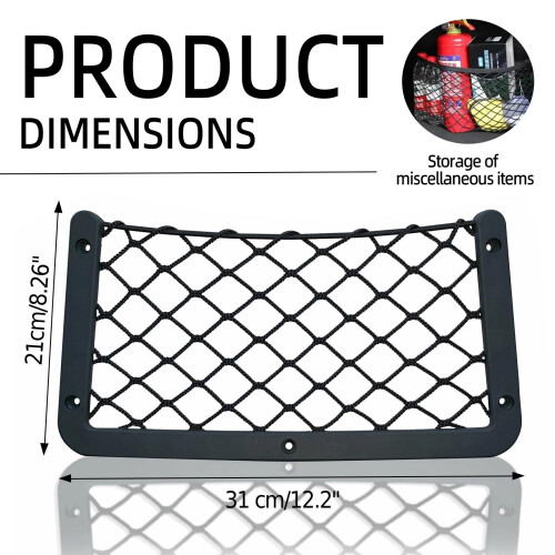 Storage Nets for Campervans, 2 Pcs Elastic Cargo Net Pocket Holder, 1