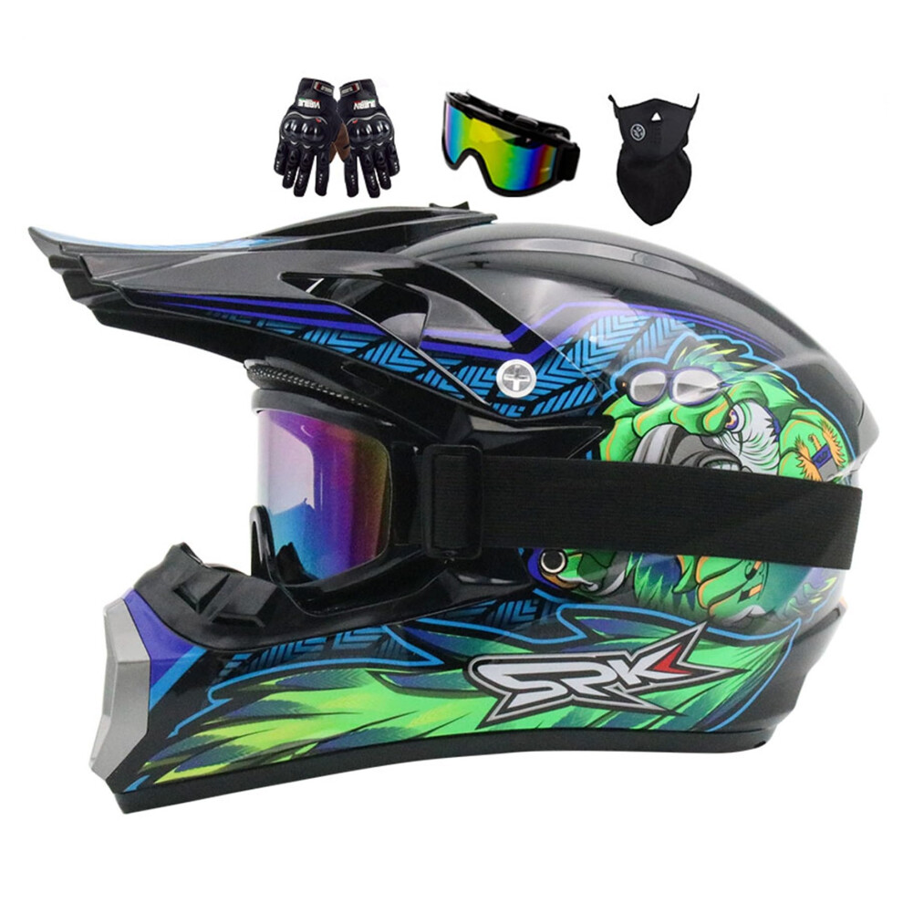 Youth Motocross Helmet, Kid Motorbike Helmet Mx Quad Atv Sports Light 5009597705584