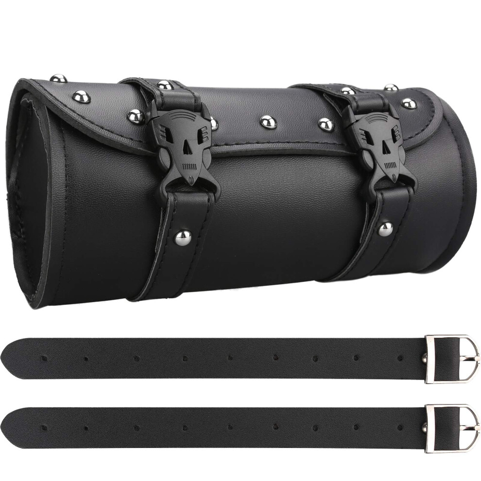 Wiipara Motorcycle Saddle Bag - Handmade Pu Leather Handlebar Tool 5001454833799