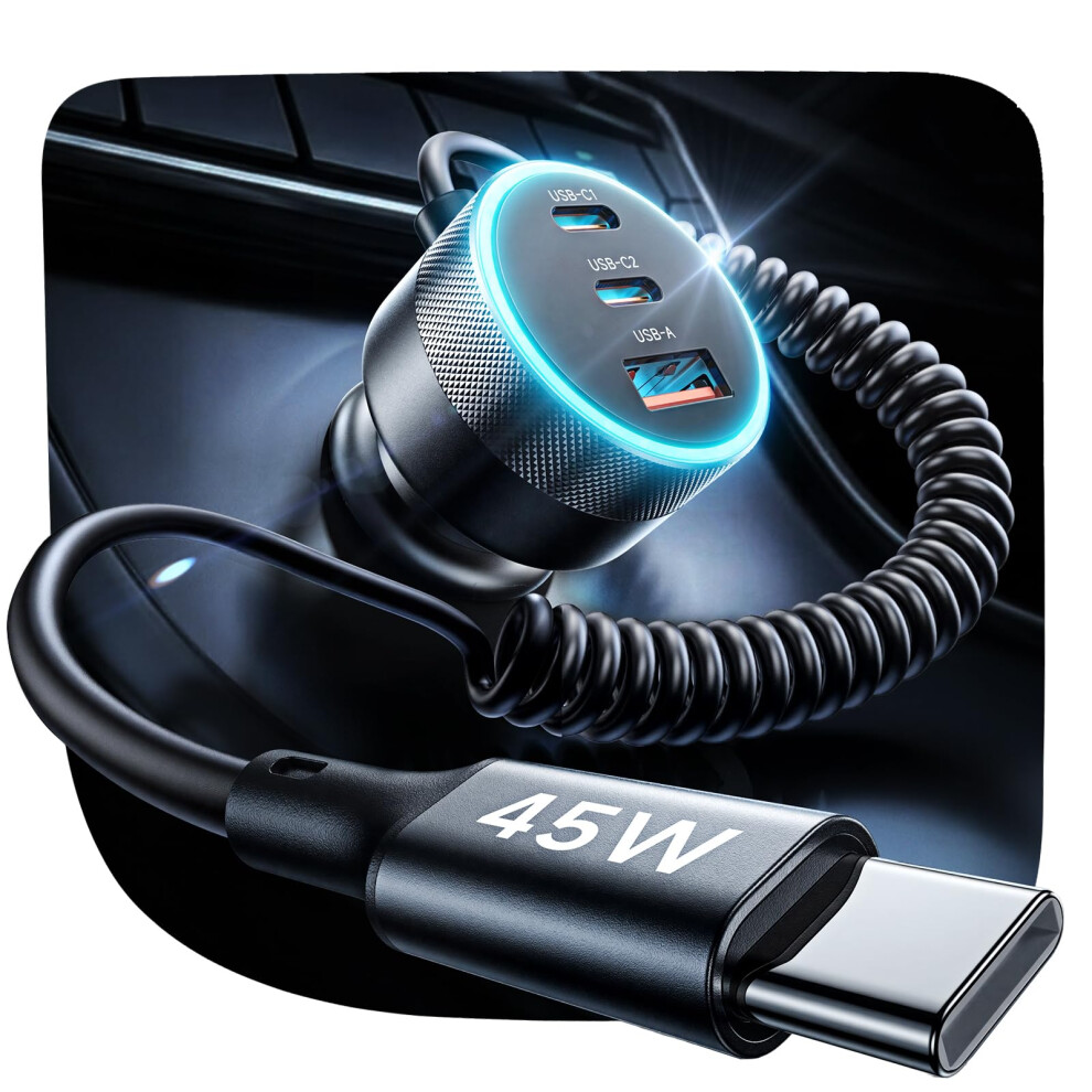 Lisen 4 In 1 Cigarette Lighter Usb Charger Car Charger Fast Charge Dark 5001797587489