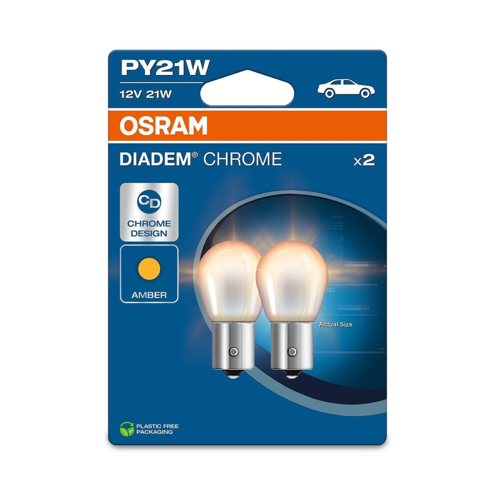 Osram Diadem Chrome, Py21w, Double Blister, (2