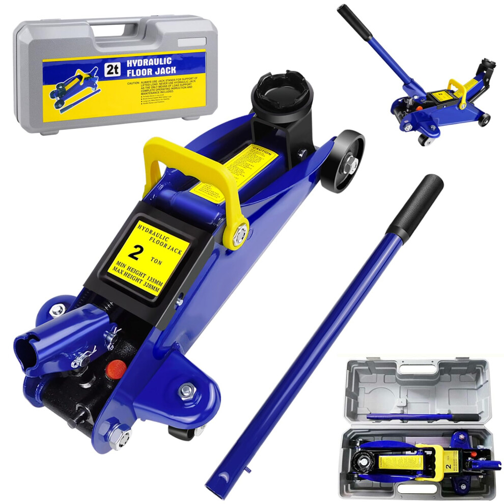 Heavy Duty Trolley Floor Jack 2 Ton, Low Profile Hydraulic Trolley 5009564911826