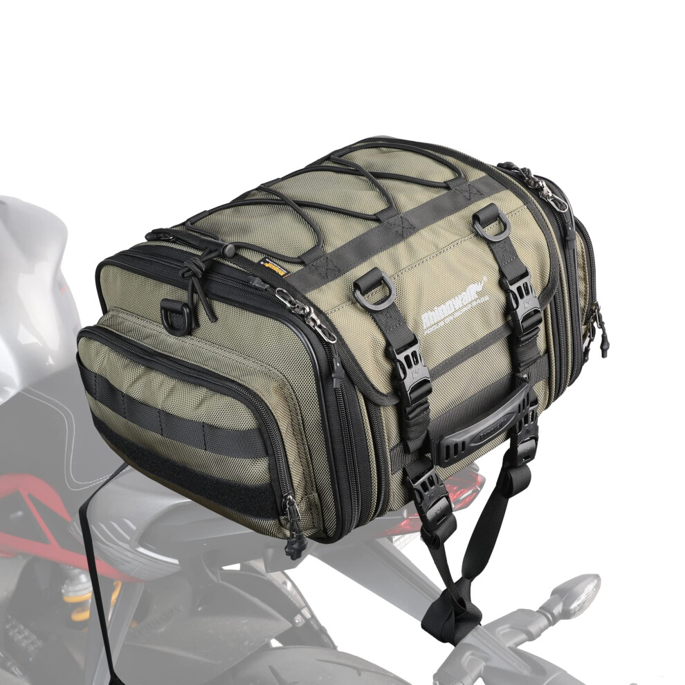 Rhinowalk Motorcycle Tail Bag 19-26L Motor Rear Seat Bag Expandable 5008047858740