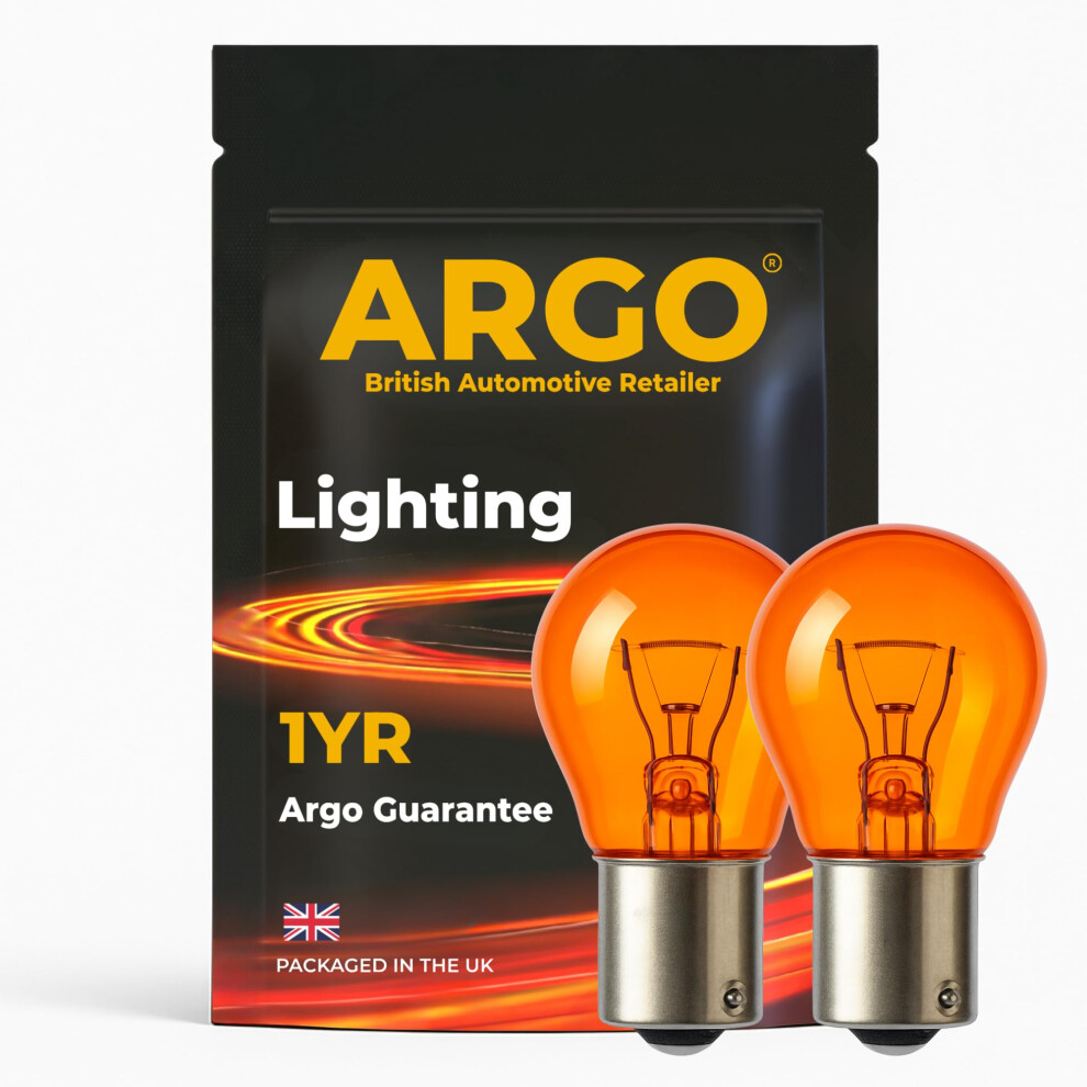 Argo 382 P21w Indicator Bulbs 12V 21W Ba15s 1156 Turn Orange/Amber 5003847157352