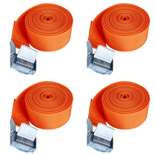 Bailinks 4 Pack Ratchet Tie Down Straps, 1.5mx25mm Heavy Duty