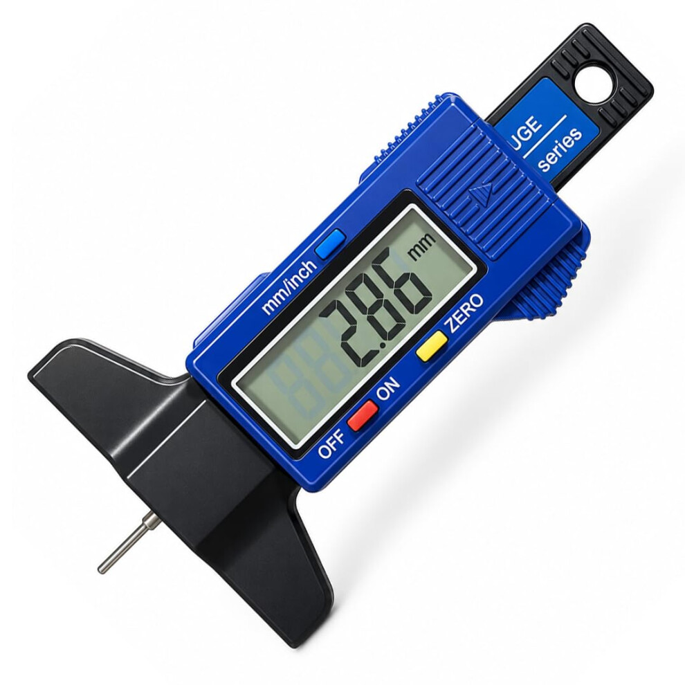 Tyre Tread Depth Gauge - 0-25.4Mm/1Inch Portable Tread Depth Checker 5003983880435