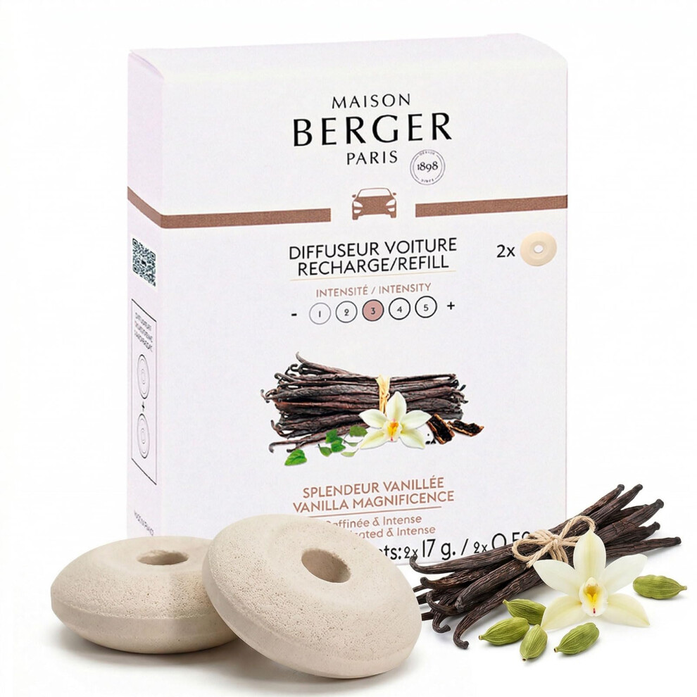 Maison Berger Luxury Car Diffuser Refill Set Vanilla Magnificence Â 5006403189835