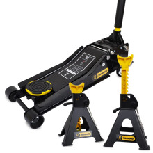 RocwooD Trolley Jack 3 Ton Tonne Low Profile Hydraulic & Axle Stand
