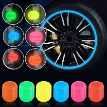 4PCS Fluorescent Tire Valve Cap,Car Tire Valve Stem Caps,Glow in The