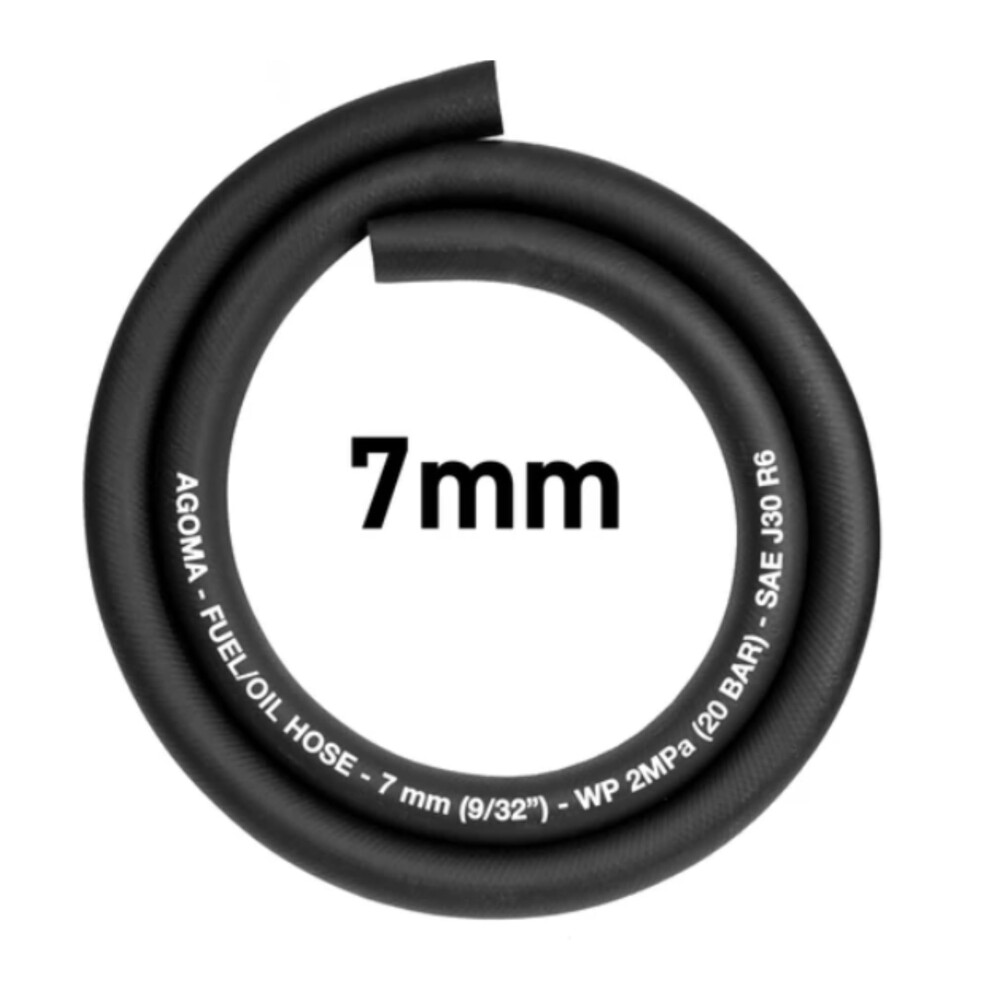 7Mm X 10Meter Fuel Hose - Reinforced Rubber Hose For Fuel, Diesel, 5008145056550