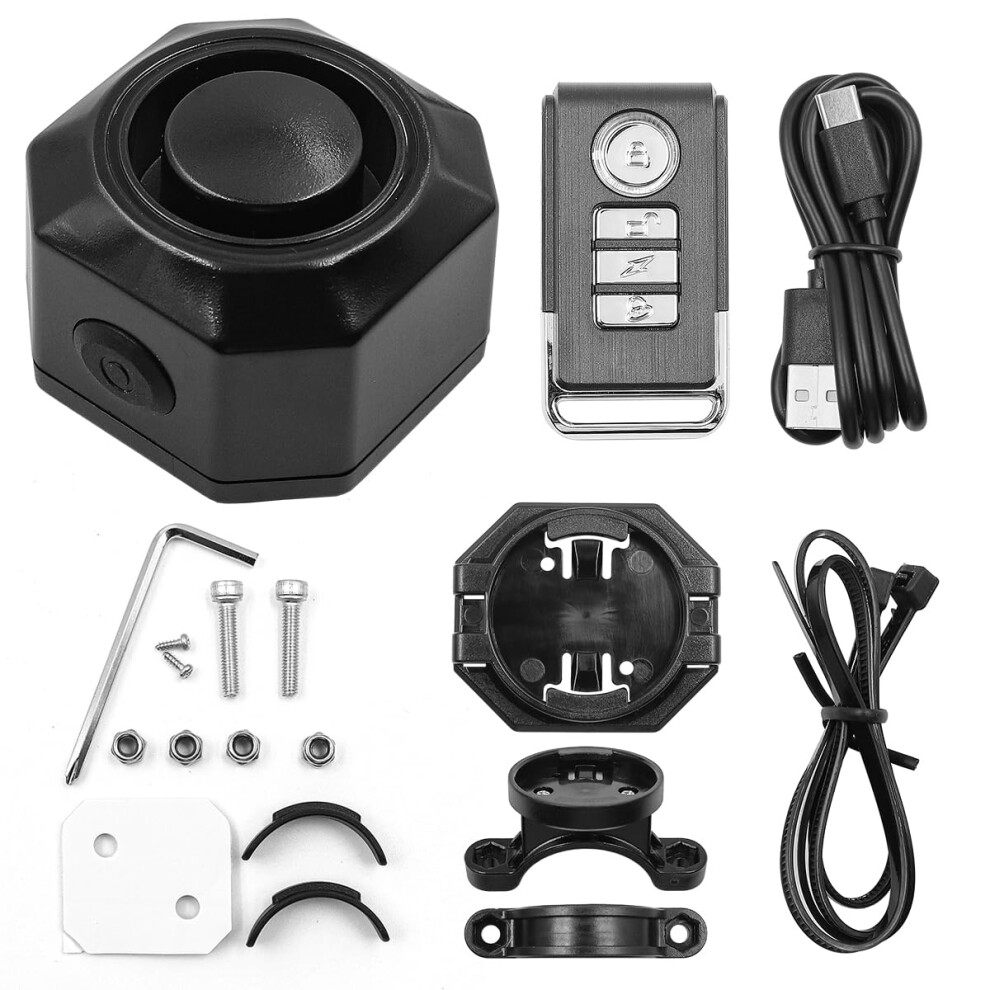 Wangcl Bike Alarm With Remote Usb Rechargeable Wireless Anti-Theft 5009654507199