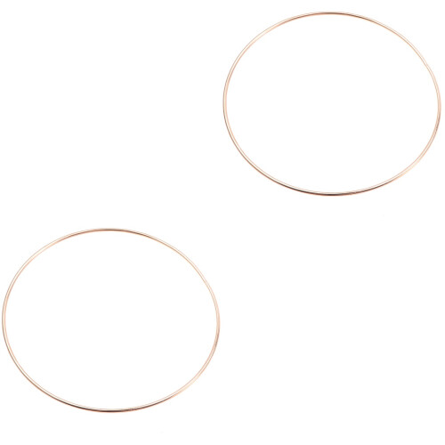 2Pièces Cercles Métalliques Dorés Pour DIY -Rêves Macramé 1
