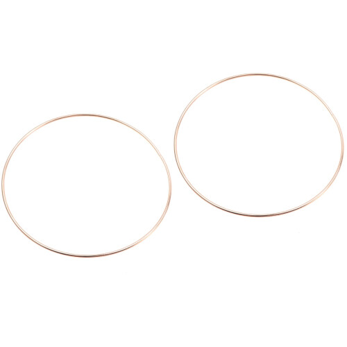 2Pièces Cercles Métalliques Dorés Pour DIY -Rêves Macramé 2