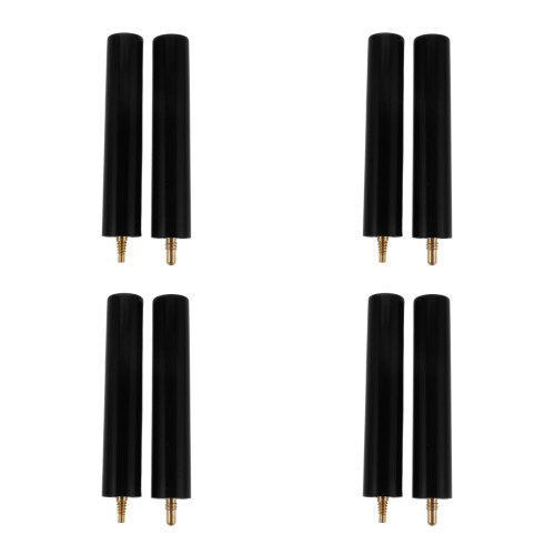8Pièces Rallonge De Queue De Billard Portable Matériel Métal Noir 1