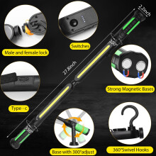 2400LM Bright LED Work Light, 22200mAh Rechargeable Magnetic Under