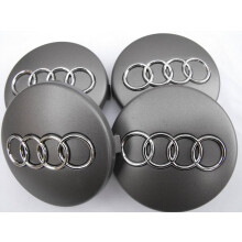 4 NEW * 60 mm Silver AUDI Alloy Wheel caps, Badges